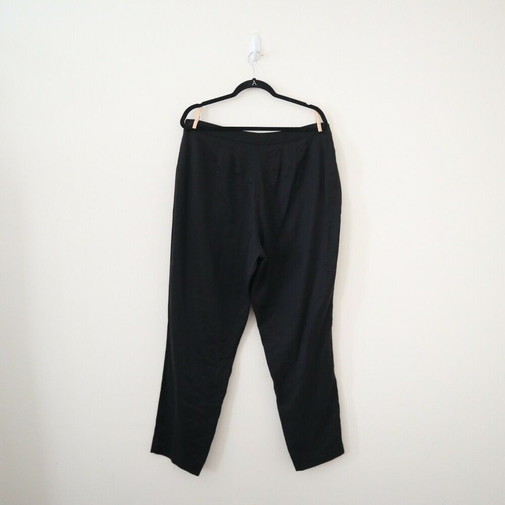 NWT Natori Size 14W Sanded Twill Silky Slack Pants Black Flat Front MSRP $238 - Picture 8 of 10